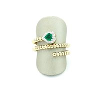 Ringe Antorà Dame in Gelbgold Smeraldo 0.28 Ct 19000 - 19000